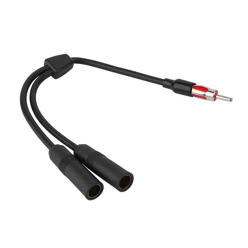 Universal 1 Male to 2 Female Y Splitter Car Radio Antenna Adapter Connector