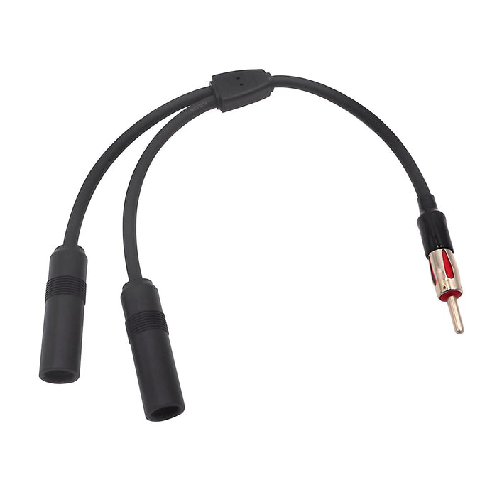 Universal 1 Male to 2 Female Y Splitter Car Radio Antenna Adapter Connector