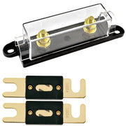 1/0/4/8 Gauge ANL Heat Resistant Fuse Holder with 2 Pack Gold Plated 80-500 Amp ANL Fuse The Wires Zone