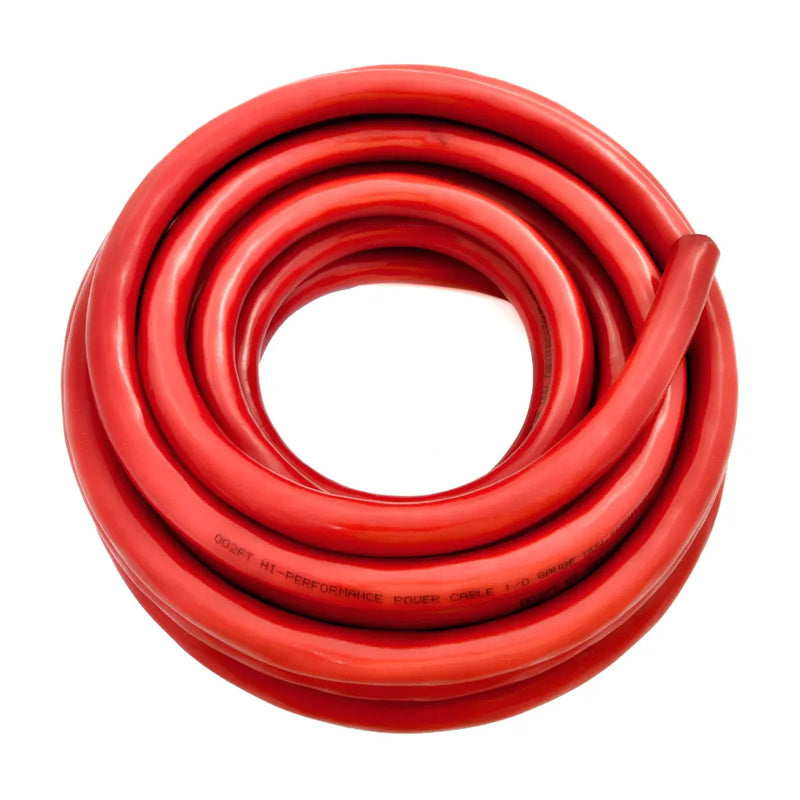 1/0 Gauge 25ft OFC Power Cable Oxygen-Free Copper Ground Wire (0/1 AWG 25' Red) The Wires Zone