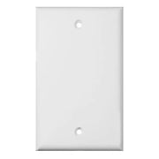 1-Gang Plastic White Electric Box Blank Face Wall Plate Cover (1-5 Pack) The Wires Zone