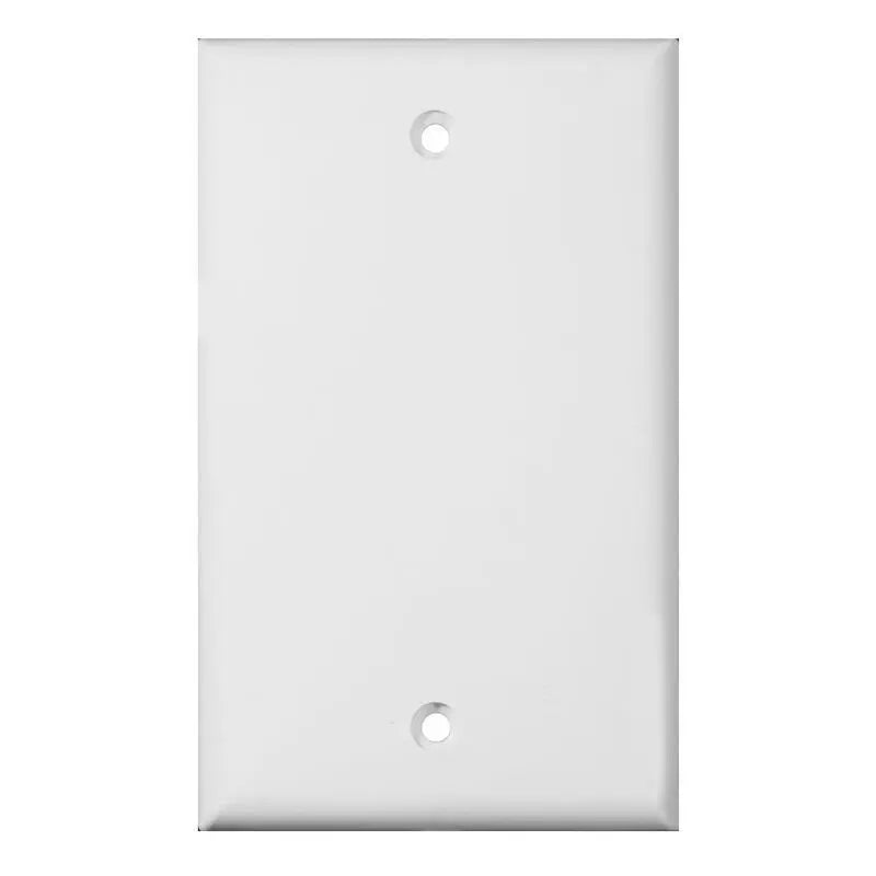 1-Gang Plastic White Electric Box Blank Face Wall Plate Cover (1-5 Pack) The Wires Zone