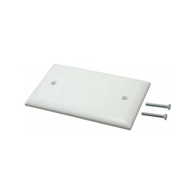 1-Gang Plastic White Electric Box Blank Face Wall Plate Cover (1-5 Pack) The Wires Zone