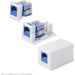1 Port Keystone Jack CAT5e/CAT6 White Surface Mount Box (1-100 Pack) Logico