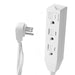 1.5 Feet White Heavy Duty Three Outlet Indoor Flat Plug Extension Cord The Wires Zone