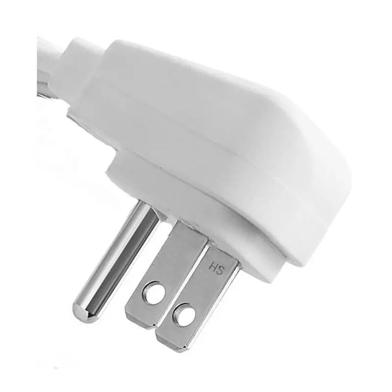 1.5 Feet White Heavy Duty Three Outlet Indoor Flat Plug Extension Cord The Wires Zone