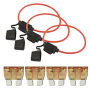 10 Pcs 12 Gauge Red Waterproof ATC Fuse Holder with 3A-40A Pack of 25 ATC Blade Style Fuses The Wires Zone