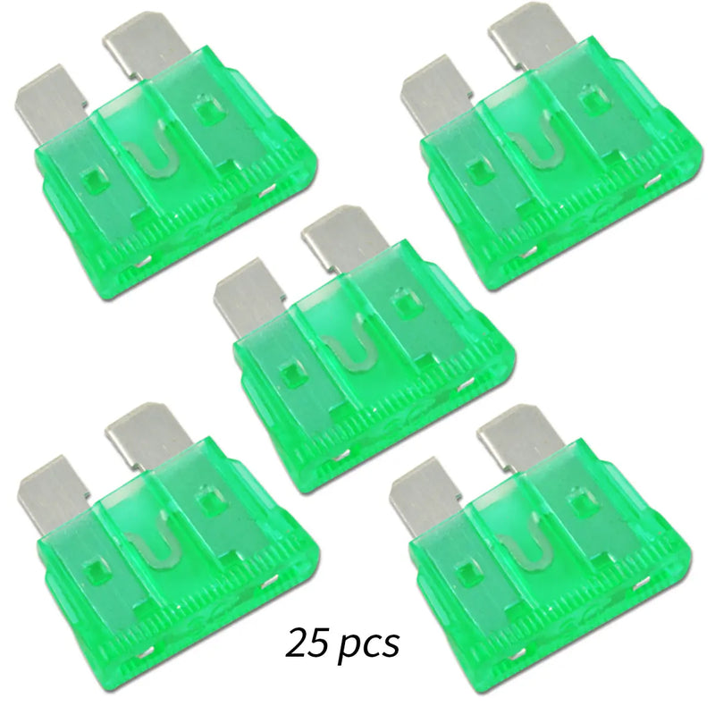 10 Pcs 12 Gauge Red Waterproof ATC Fuse Holder with 3A-40A Pack of 25 ATC Blade Style Fuses The Wires Zone