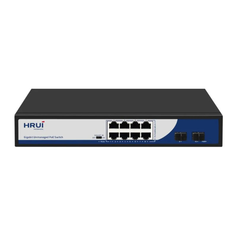10-Port Gigabit Intelligent PoE Switch HR901-AFG-82NS with 2 Gigabit Uplink Ports The Wires Zone