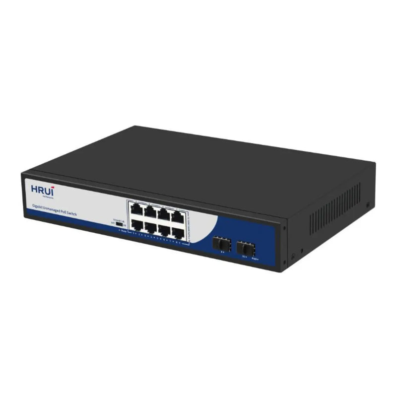 10-Port Gigabit Intelligent PoE Switch HR901-AFG-82NS with 2 Gigabit Uplink Ports The Wires Zone
