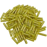 100 Pack YNBC Yellow Nylon 12-10 Gauge Butt Connectors Crimp Terminals The Wires Zone