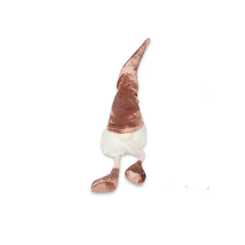 12" Holiday Christmas Gnome Home Decoration Pink, Gray & Gold Color The Wires Zone