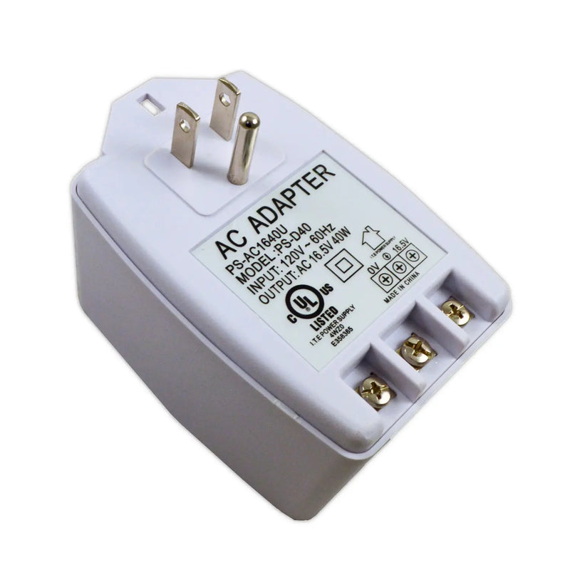 16.5V 40W Output Plug in AC Adapter Power Supply for Security Alarms CCTV The Wires Zone