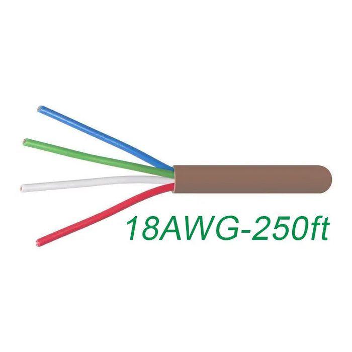 18-4 Thermostat Wire 18-Gauge Copper CMR Heating AC HVAC Cable 250FT Logico