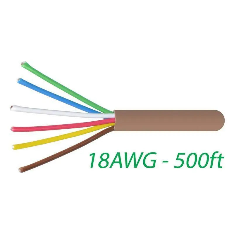 18-6 Thermostat Wire 18-Gauge Copper CMR Heating AC HVAC Cable 500FT Logico