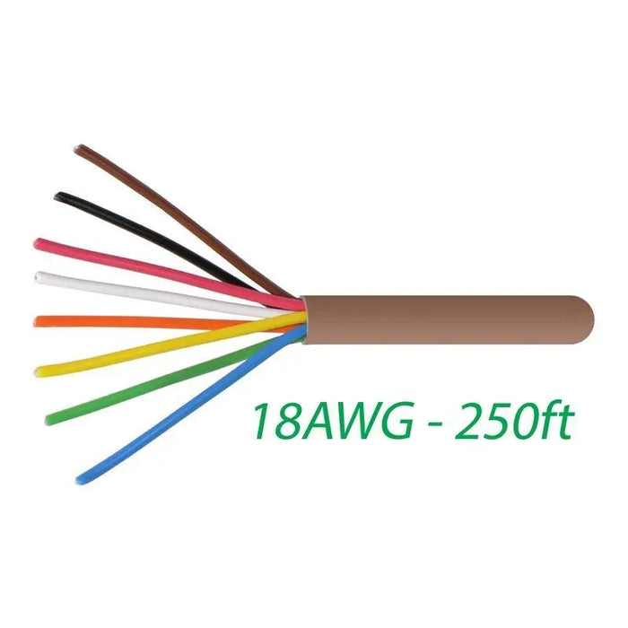 18-8 Thermostat Wire 18-Gauge Copper CMR Heating AC HVAC Cable 250FT Logico