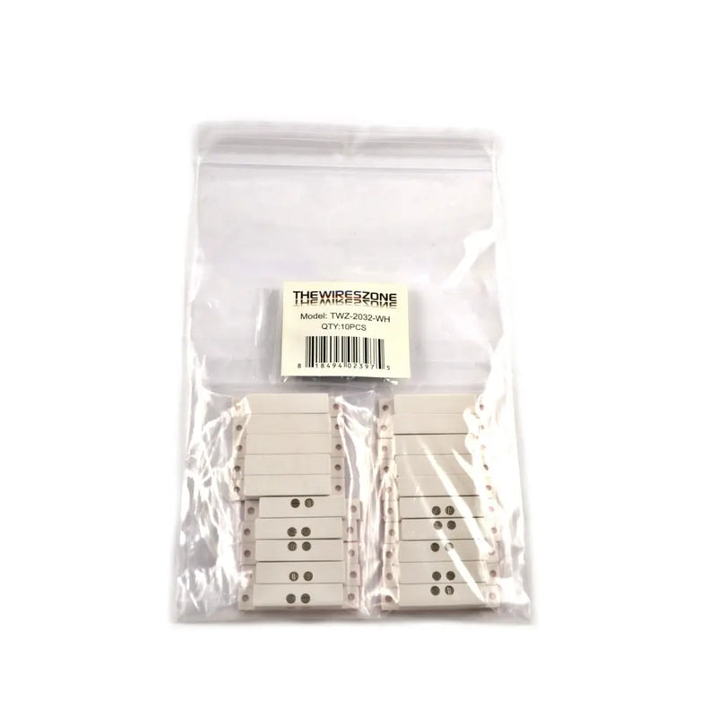 2" Surface Mount Magnetic Alarm Contact Switch, Window Door Sensor, White with Adhesive (10-50 Pack) The Wires Zone