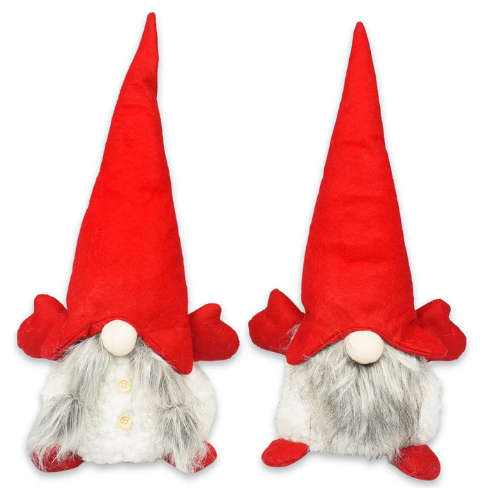 20" Christmas Gnome Tied Beard & Loose Beard Indoor/Outdoor Decoration The Wires Zone