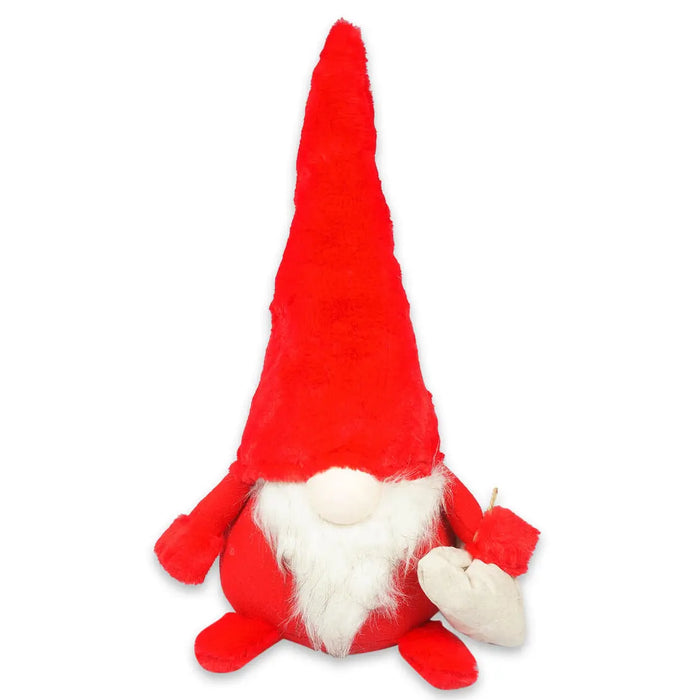 20" Red Holiday Christmas Gnome Soft Indoor Outdoor Decoration The Wires Zone