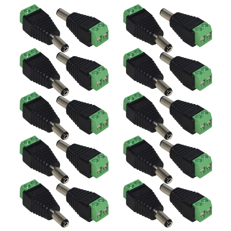 530110 CCTV Connector with Female to Male DC Screw Terminal