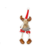 23.2" Holiday Christmas Moose Home Decorations Red and Gray Color The Wires Zone
