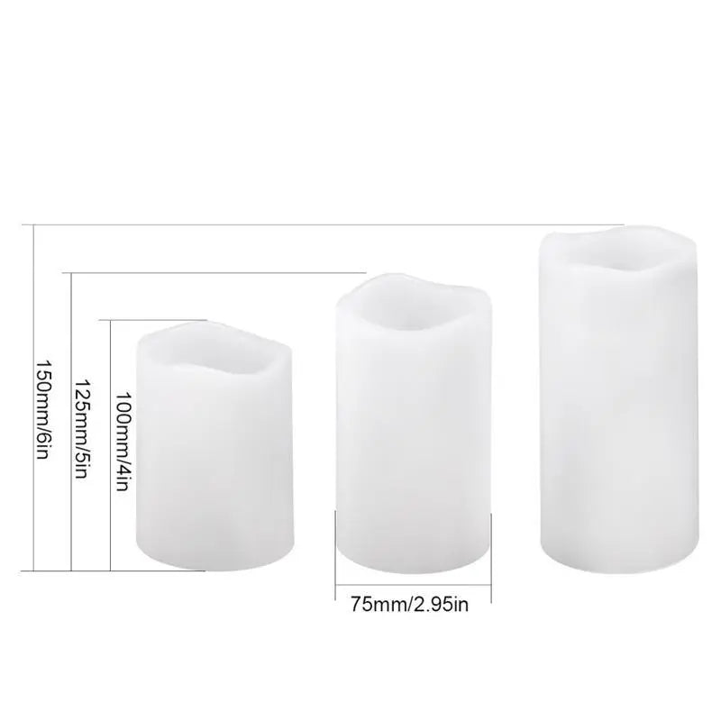3 Piece Set Multi Color RGB LED Flameless Candles with Remote Control & Timer The Wires Zone