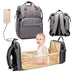 3 in 1 Travel Foldable Baby Bed Diaper Bag, Diaper Backpack Changing Station, Built-in USB Charging Port, and Stroller Straps The Wires Zone