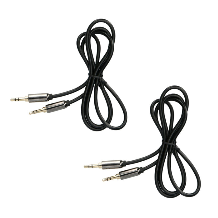 3.5mm Plug Stereo Analog Audio Cable 3ft for Car or Home Speakers Black (1-5 Pack) Ethereal