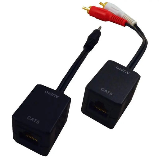 3.5mm Stereo AUX To RCA Audio Over CAT5 CAT5E CAT6 Extender Kit 250ft The Wires Zone