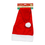 30"H Jumbo Red & White Christmas Santa Hat Soft Comfortable W/ Plush Cuff The Wires Zone