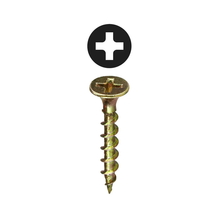 335 Pcs Assorted #6 Steel Phillips Bugle Head Wood Rocket Kit Yellow Zinc The Wires Zone