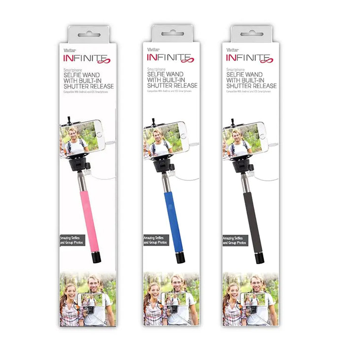 36" Smartphone Selfie Wand with Built-In Shutter Release and Tripod Mount The Wires Zone