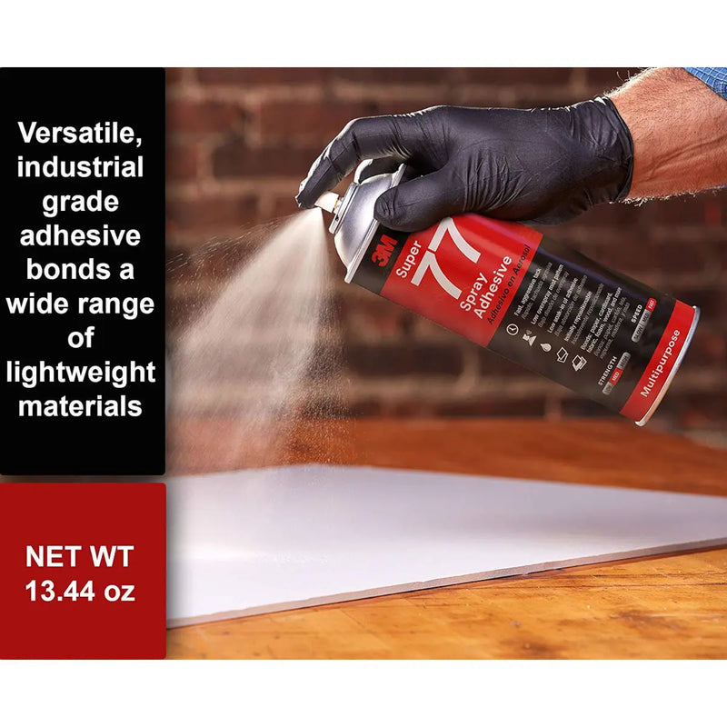 3M Super 77 Multipurpose Spray Adhesive 13.44 fl. oz. Aerosol Glue for Wood, Plastic, Metal, Fabric and more 3M