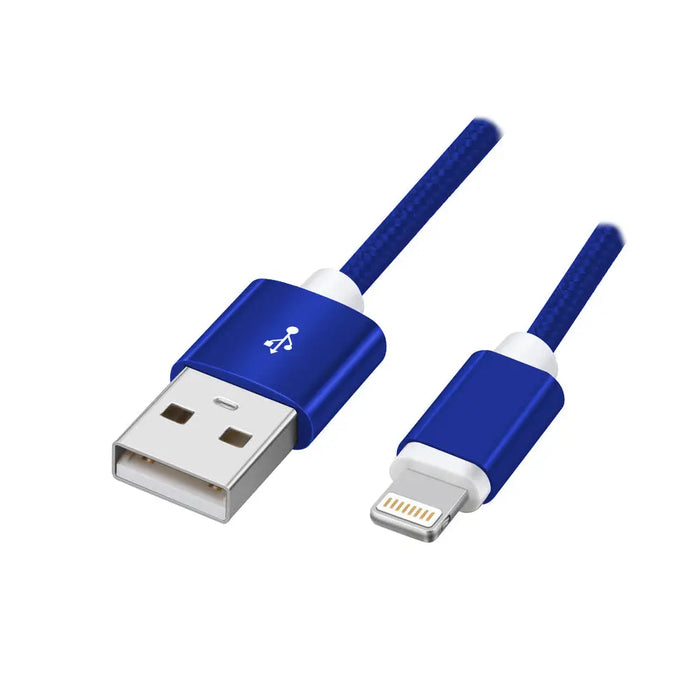 3ft Braided Lightning to USB A iPhone 5 6 7 8 plus X Fast Charge & Data Cable The Wires Zone