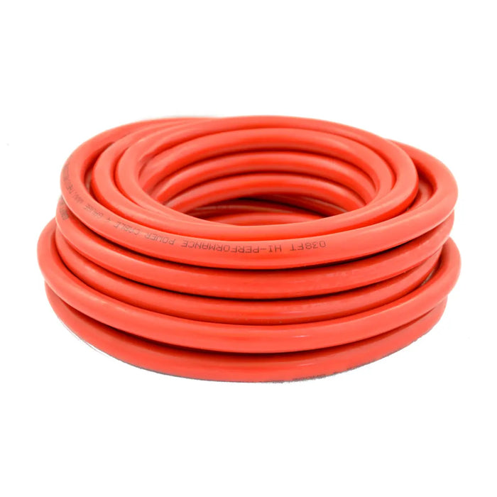 4 Gauge 25ft Red and Black OFC Ground Cable Oxygen-Free Copper Power Wire (4 AWG 25' Red / 25' Black) The Wires Zone