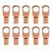 4 Gauge AWG Non-Insulated Pure Copper Lugs Ring Terminals Connectors 3/8" Inch Ring Size 10 Pack The Wires Zone