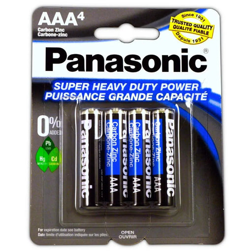 4 PCS Panasonic AAA Batteries Super Heavy Duty Power Carbon Zinc Triple A Battery 1.5v Panasonic