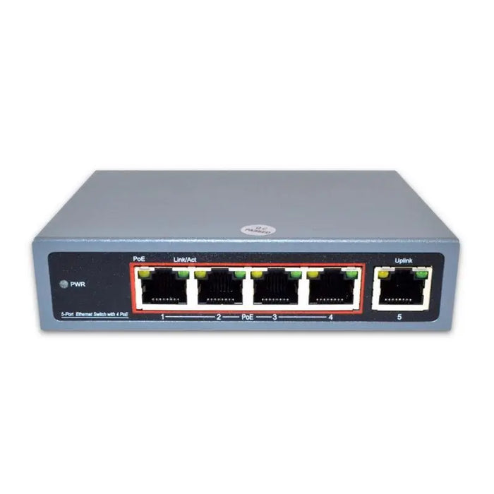4 Port Unmanaged Gigabit Ethernet PoE Switch and Uplink Port, 10/100/1000Mbps The Wires Zone