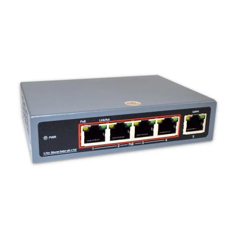 4 Port Unmanaged Gigabit Ethernet PoE Switch and Uplink Port, 10/100/1000Mbps The Wires Zone