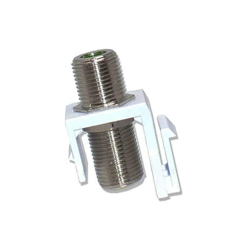 4G Technology White Snap-In F-Type Insert Keystone Jack Modular (5-50 Pack) The Wires Zone