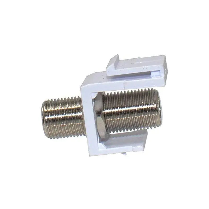 4G Technology White Snap-In F-Type Insert Keystone Jack Modular (5-50 Pack) The Wires Zone