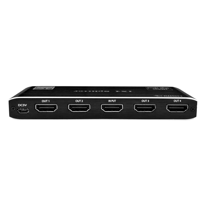 4K x 2K 1 in 4 Out HDMI Splitter Audio Video Distributor Box 60Hz Supports HDMI 2.0, 3D HDR The Wires Zone