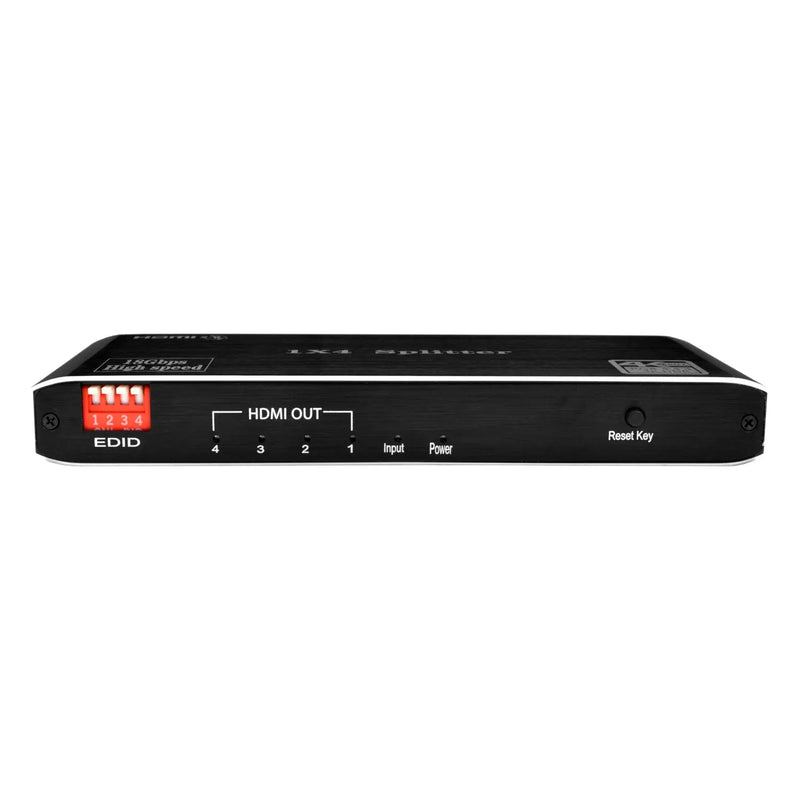4K x 2K 1 in 4 Out HDMI Splitter Audio Video Distributor Box 60Hz Supports HDMI 2.0, 3D HDR The Wires Zone