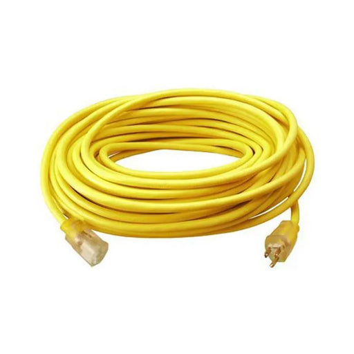 50 Feet Yellow Heavy Duty Single Outlet Indoor Outdoor Extension Cord The Wires Zone