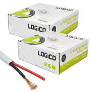 500Ft In Wall Audio Speaker Wire 12/2 12AWG 2 Conductor Speaker Wire Bulk Cable Logico