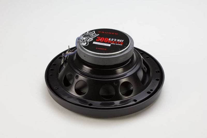 Crunch CS653 CS 6.5" 300 Watts Full Range 3 Way Series Coaxial Speakers - Pair