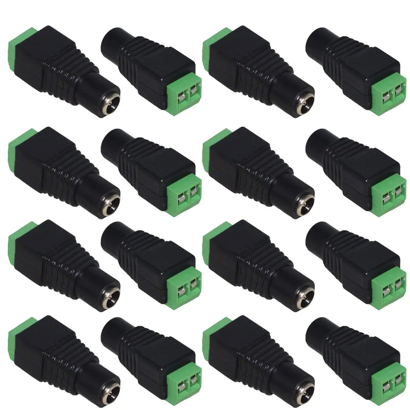 530109 CCTV BNC Connector with Male to Female DC Screw Terminal (5-50 Pack) The Wires Zone