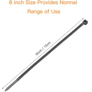 6" Black Zip Ties Cable Nylon Wrap 18 lbs Tensile Strength for Indoor Outdoor (100-1000 Pack) The Wires Zone