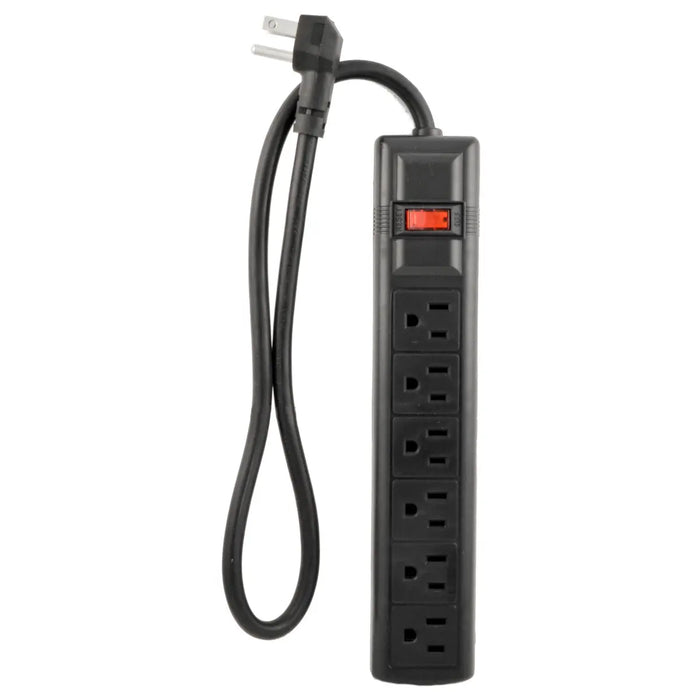 6 Plug 6 Outlet 2 Feet Cord 15 Amps UL Listed Power Strip