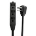 8' Heavy Duty 3 Outlet Extension Cord Black Flat Cord Right Angle Plug Black The Wires Zone